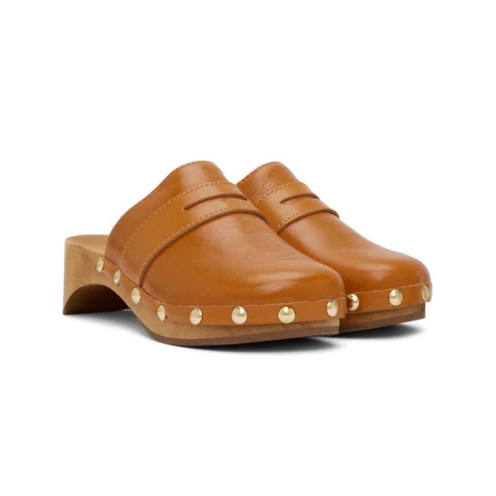 By Far Tan Hans Clogs